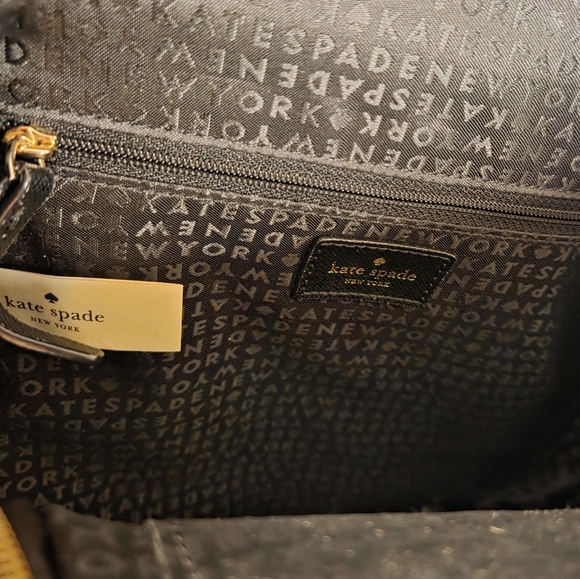 Kate Spade Small Wilson Road Nylon Backback Black Gold Zipper Purse Carryon - Picture 6 of 9